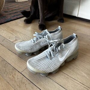 Nike Light Gray/White VaporMax Sneakers